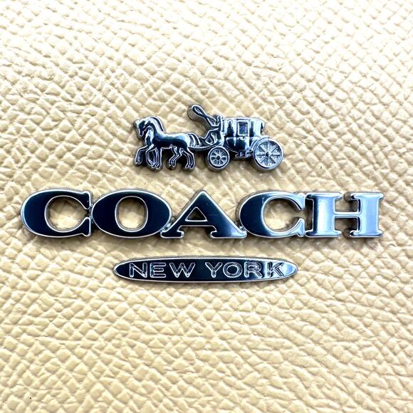 Coach Rowan File Bag Crossbody Purse Retro Yellow Leather C1556 - Picture 7 of 8